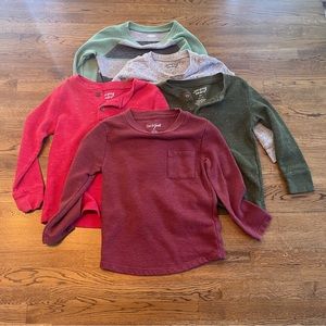 Bundle of 5 waffle shirts sz 3T